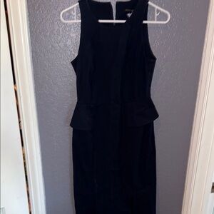 Banana Republic Black Halter Peplum Midi Dress